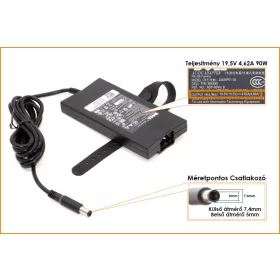   Dell PA-3E 19.5V 4.62A 90W gyári új töltő (CM889, 0CM889)
