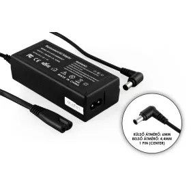   Sony Vaio, Fujitsu-Siemens LifeBook 16V 4A 65W helyettesítő új töltő (Center pin)  (VGP-AC16V8, PCGA-AC16V7)