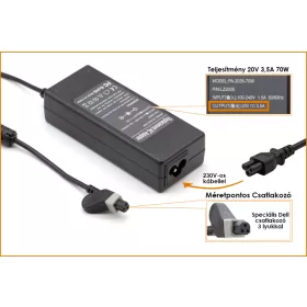   Dell PA-6 20V 3.5A 70W helyettesítő új töltő (6G356, ADP-70EB)
