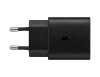 SAMSUNG Galaxy hálózati töltő Type-C aljzat (25W, PD gyorstöltő 3.0 + 100cm Type-C kábel, OEM) FEKETE
