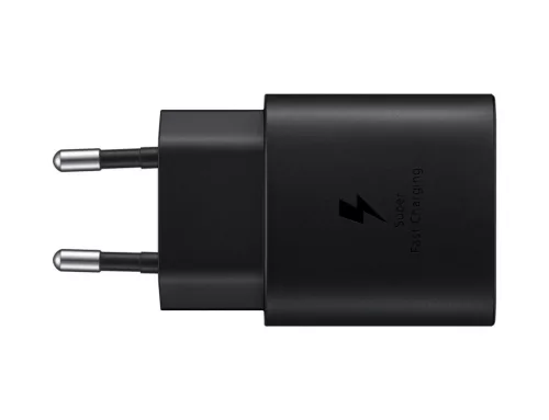 SAMSUNG Galaxy hálózati töltő Type-C aljzat (25W, PD gyorstöltő 3.0 + 100cm Type-C kábel, OEM) FEKETE