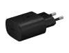 SAMSUNG Galaxy hálózati töltő Type-C aljzat (25W, PD gyorstöltő 3.0 + 100cm Type-C kábel, OEM) FEKETE