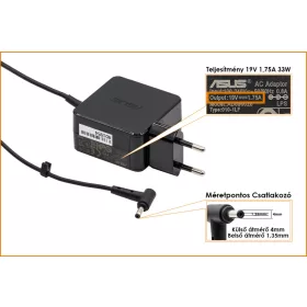   Asus 19V 1.75A 33W gyári új töltő, EXA1206EH, AD890026 (csatlakozó átmérő: 4mm/1,35mm)