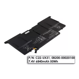   Asus ZenBook UX31A gyári új 6 cellás 6840mAh akkumulátor (0B200-00020100, C22-UX31)