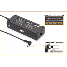   Sony 19.5V 6.15A 120W helyettesítő új töltő (ST-C-120-19500615CT)