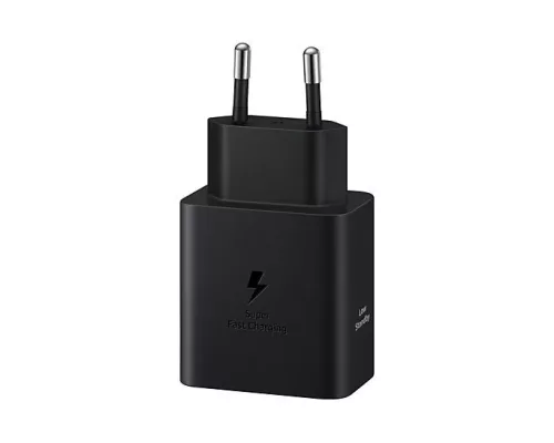 SAMSUNG Galaxy hálózati töltő Type-C aljzat (45W, EP-T4510EBE, PD gyorstöltő 2.0, OEM) FEKETE