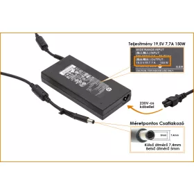   HP 19.5V 7.7A 150W gyári új töltő, (693707-001, 677763-002)