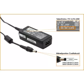   Toshiba Portege Z830, Satellite T230 19V 2.37A 45W gyári új töltő (PA3822U-1ACA)