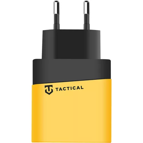 TACTICAL MICROGRID hálózati töltő USB+Type-C aljzat (45W, GaN, PD gyorstöltő 3.0) CITROMSÁRGA