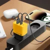 TACTICAL MICROGRID hálózati töltő USB+Type-C aljzat (45W, GaN, PD gyorstöltő 3.0) CITROMSÁRGA