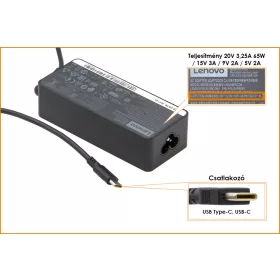   Lenovo Thinkpad, IdeaPad USB-C 65W 20V 3,25A gyári új laptop töltő