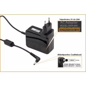   Lenovo IdeaPad 100S-11IBY, MiiX 300 5V 4A 20W gyári új töltő (5A10K37672)