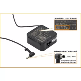   Asus 19V 3.42A 65W használt töltő (PA-1650-48, 0A001-00049400)
