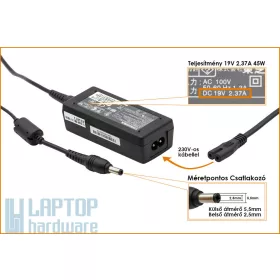   Toshiba Portege Z830, Satellite T230 19V 2.37A 45W használt töltő (PA3822U-1ACA)