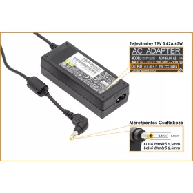 Fujitsu 19V 3.42A 65W gyári új töltő (CP500627-01)