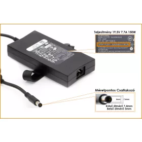   Dell 19,5V 7,7A 150W gyári új laptop töltő (0J408P, J408P)