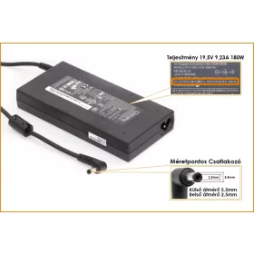 MSI 19.5V 9.23A 180W gyári új töltő (A15-180P1A)