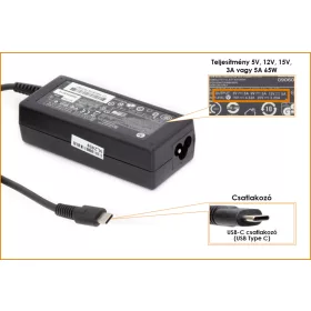 HP 20V 3.25A 65W USB-C (Type-C) laptop töltő (1P3K6AA)