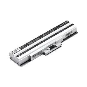   Sony Vaio VGN-AW230, VGN-CS190, VGN-TX56 helyettesítő új 6 cellás 4400mAh ezüst akkumulátor (VGP-BPS13, VGP-BPS21)