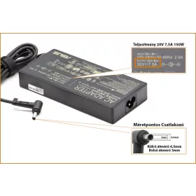   Asus 20V 7,5A 150W gyári új töltő (4,5x3mm) (0A001-00081900)