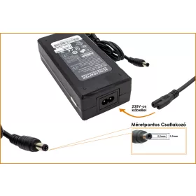   Toshiba 15V 6A 90W helyettesítő új töltő (ADP-60RHA,PA-1750-07)