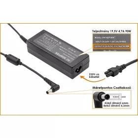  Sony VGP-AC19V32 19.5V 4.7A 90W használt helyettesítő töltő
