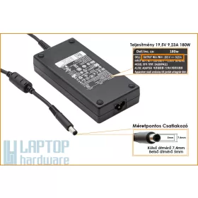 Dell 19.5V 9.23A 180W gyári új töltő (WCF6J)