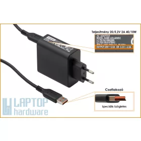   Lenovo Miix 2 11', Yoga 3 Pro 20V/5.2V 2A 40W  használt gyári új  töltő (36200567)