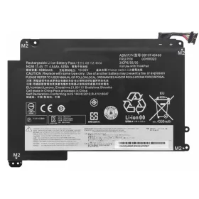   Lenovo ThinkPad Yoga 460 helyettesítő új 53Wh-s 4600mAh akkumulátor (00HW020, 00HW021)
