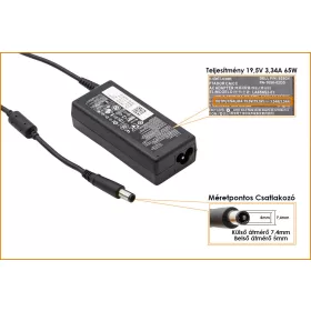  Dell PA-12 19.5V 3.34A 65W gyári új töltő, PA-12 Family (06TM1C, N6M8J)