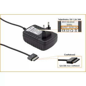   Asus EeePad Transformer TF101, TF201, SL101 15V 1.2A 18W helyettesítő új töltő
