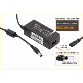  Sony 19.5V 2.15A 40W helyettesítő új netbook töltő (PCGA-ACX1, AC19V2)