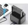 Conceptronic HDD/SSD Dokkoló - DONN12B (2 fiók, USB3.2, 2,5/3,5", Max.: 32TB, klónozás funkció, fekete)