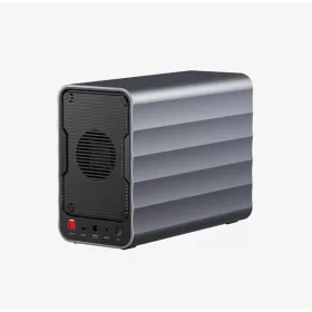   Hikvision HIKSEMI DAS - 2db 2,5/3,5 HDD/SSD -> USB-A/C, ventilátor, Max.: 48TB, Fekete