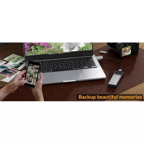 Orico Külső M.2 ház - IDPWM2-G2A-GY (USB-C 3.2 Gen2 -> M.2 NVMe, Max.: 8TB, 10 Gbps)