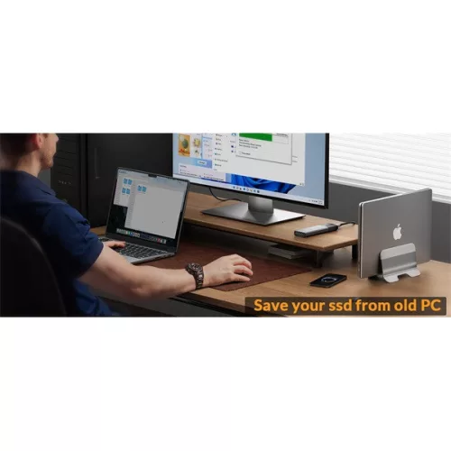 Orico Külső M.2 ház - IDPWM2-G2A-GY (USB-C 3.2 Gen2 -> M.2 NVMe, Max.: 8TB, 10 Gbps)