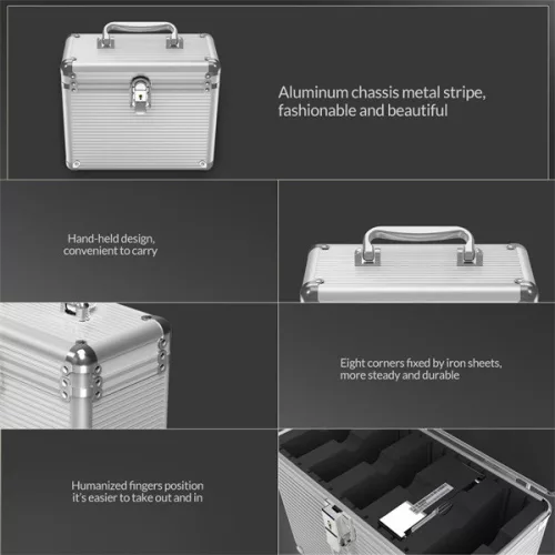 Orico HDD védőtok - BSC35-05-SV (3,5", anti-statikus, porálló, ütésálló, aluminium, szürke)