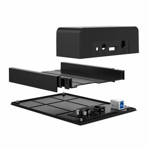 Orico HDD/SSD Dokkoló - ORICO-6518US3-V2-EU-BK-BP (1x 2,5"/3,5" HDD/SSD -> USB-A, Max.: 16TB, fekete)
