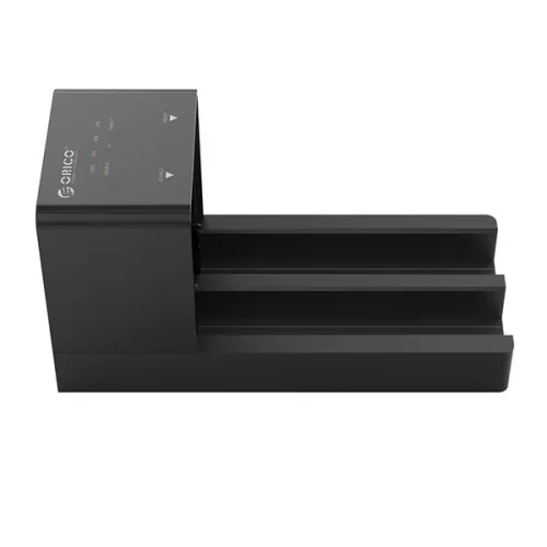 Orico HDD/SSD Dokkoló - 3.5" SATA HDD Duplicator (2x 2,5"/3,5" HDD/SSD -> USB-A, Max.: 16TB, fekete)