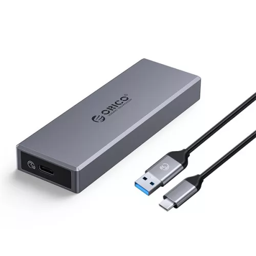 Orico Külső M.2 ház - CM2C3-GY (USB-C 3.1-> M.2 NVMe, Max.: 2TB, 10 Gbps, szürke)