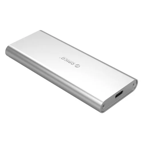 Orico Külső M.2 ház - M2G-C3-SV (M.2, USB-C 3.1, Max.: 2 TB, 5 Gbps, ezüst)