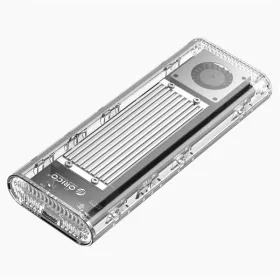   Orico Külső M.2 ház - ORICO-TCM2-U4-SV-BP (USB-C 3.1 -> M.2 NVMe, Max.: 2TB, 10 Gbps, fekete)