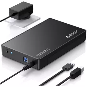   Orico Külső HDD/SSD Ház 2.5"/3,5" - DDL35-U3 (USB-B to USB-A 3.2, Max.: 20TB, fekete)