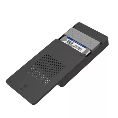 Orico Külső M.2 ház - ORICO-M2D-U3-SV (USB-C 3.0-> M.2 NVMe, Max.: 2TB, 10 Gbps, szürke)