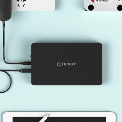 Orico Külső M.2 ház - ORICO-M2D-U3-SV (USB-C 3.0-> M.2 NVMe, Max.: 2TB, 10 Gbps, szürke)
