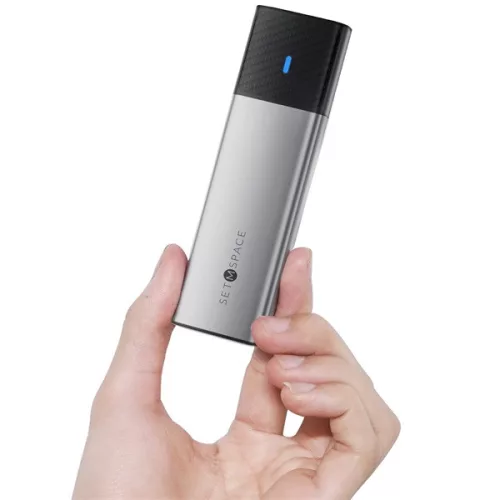 Orico Külső M.2 ház - STPWDM2-G2-GY (USB-A/C -> M.2 NVMe, Max.: 8TB, 10 Gbps)