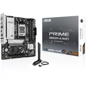  Asus Alaplap - AMD PRIME B850M-A WIFI AM5 (B850, mATX, 4xDDR5 8000+MHz, 4xSATA3, 3x M.2, HDMI+2xDP)