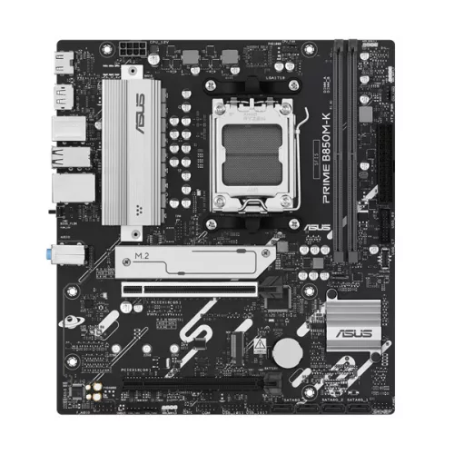 Asus Alaplap - AMD PRIME B850M-K AM5 (B850, ATX, 2xDDR5 8200+MHz, 4xSATA3, 2x M.2, HDMI+DP)