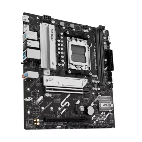 Asus Alaplap - AMD PRIME B850M-K AM5 (B850, ATX, 2xDDR5 8200+MHz, 4xSATA3, 2x M.2, HDMI+DP)