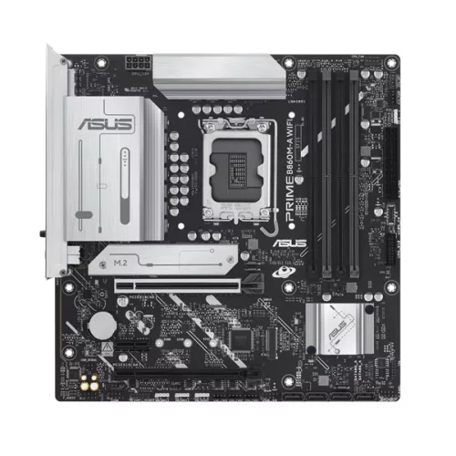 Asus Alaplap - Intel PRIME B860M-A WIFI s1851 (B860, 4xDDR5 8666+MHz, 4xSATA3, 2xM.2, HDMI+2xDP)